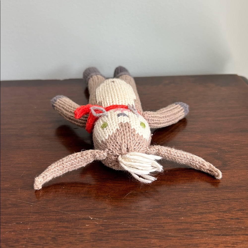 Blabla Pierre Bunny Rabbit Rattle Handmade Knit - Picture 6 of 7